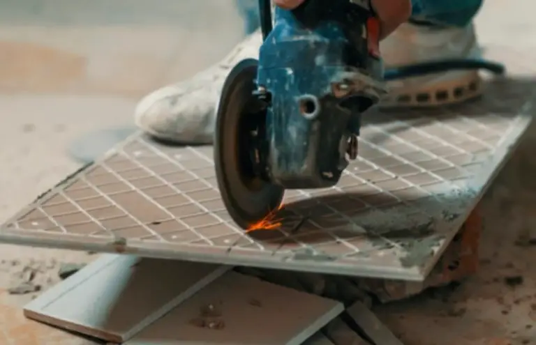 Cutting Tiles by Angle Grinder