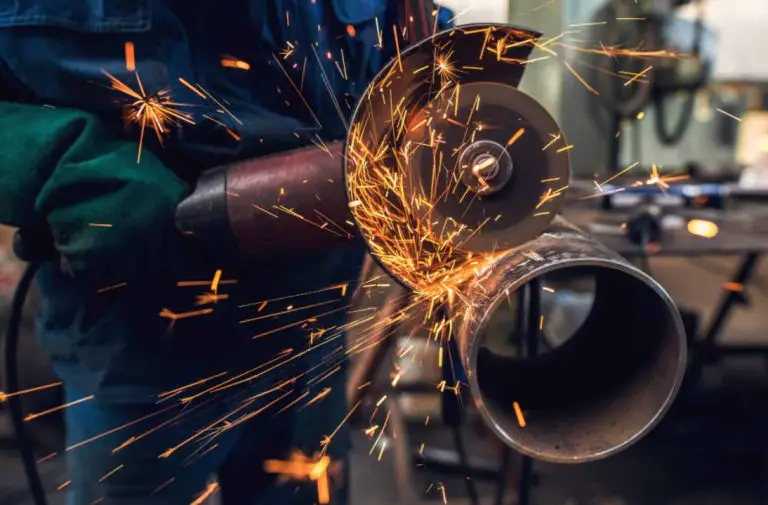 cutting cast iron pipe by angle grinder